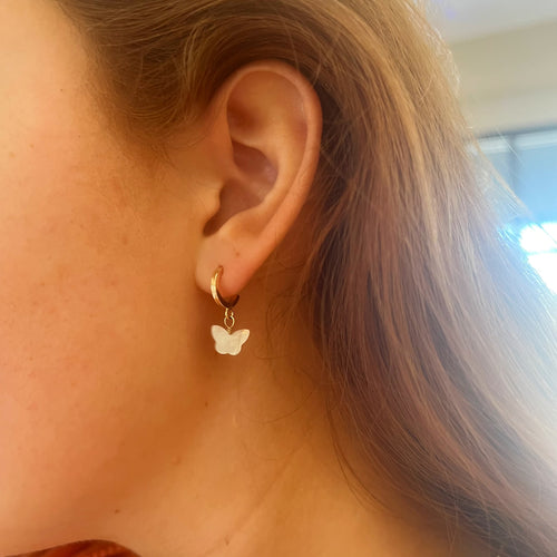 Mother of Pearl Flutter Earrings
