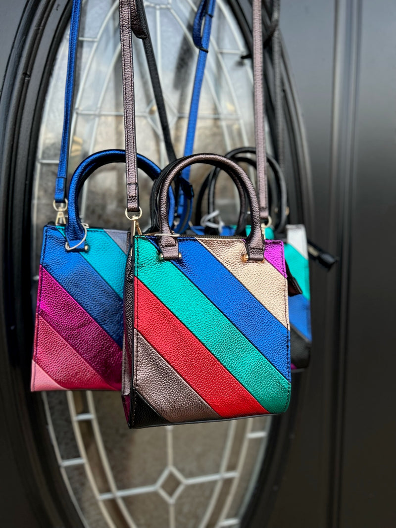 Metallic rainbow purse