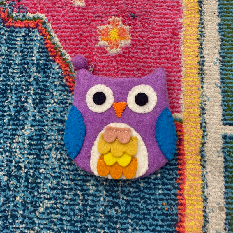 Felt Coin Purse- Owl