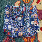 Quilted Tote Bag- Blue Patchwork