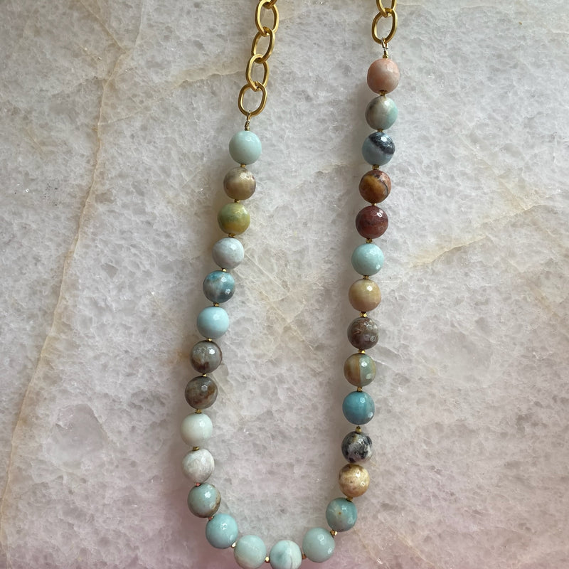 Faceted Bead Layering Necklace