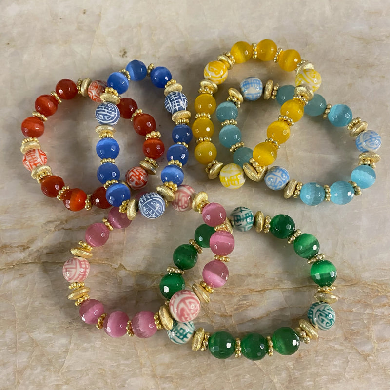 Ocean Water Chinoiserie Bracelet