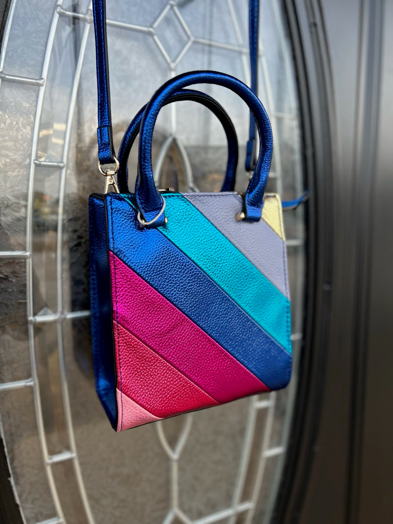 Metallic rainbow purse