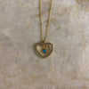 Open Heart Birthstone Necklace