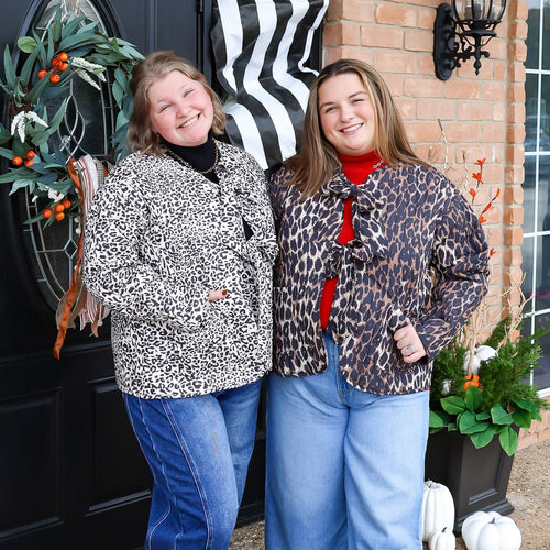 Leopard Tie Jacket- DARK