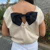 Terry Knit Bow Top