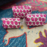 Quilted Cosmetic Bag- Strawberries