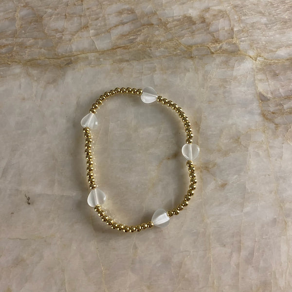 Beaded Heart Bracelet- Adult – Lauren Ferrell Designs
