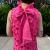 Floral Cut-out Dress- Bubble Gum Pink