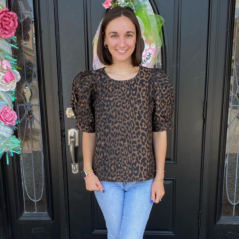Classy Cheetah Blouse