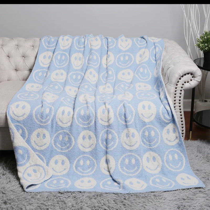 Blue Smiley Comfy Lux Blanket