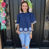 Floral Blues Blouse