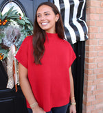 Simple Sweater Top - Red
