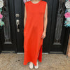 Sleeveless Maxi Dress- Orange