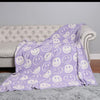 Lavender Smiley Comfy Lux Blanket