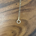 Circle charm enamel necklace