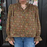 Erin Blouse- Brown