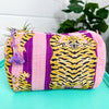 Quilted Cosmetic Bag - Purple Tiger