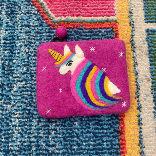 Felt Coin Purse- Unicorn