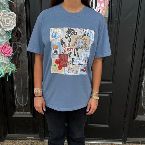 Rodeo Western Patchwork Tee