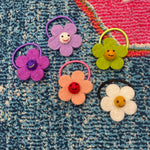 Flower Hair Ties- Smiley