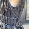 Pleated Metallic Top- Gold