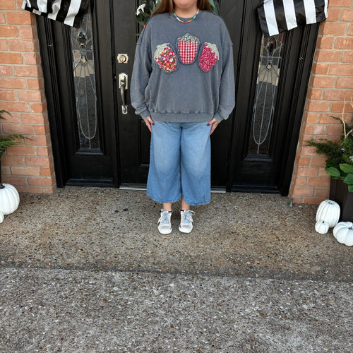 Strawberry Patchwork Pullover