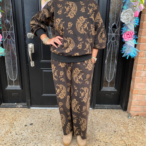 Paisley Print Set- Brown – Lauren Ferrell Designs