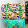 Quilted Overnight Bag - Pink Butterfly