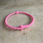 Silicone Jesus Bracelet- Bubblegum Pink