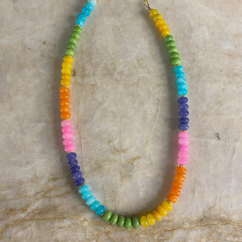 Sweetie Necklace- Blue & Yellow