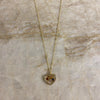 Open Heart Birthstone Necklace