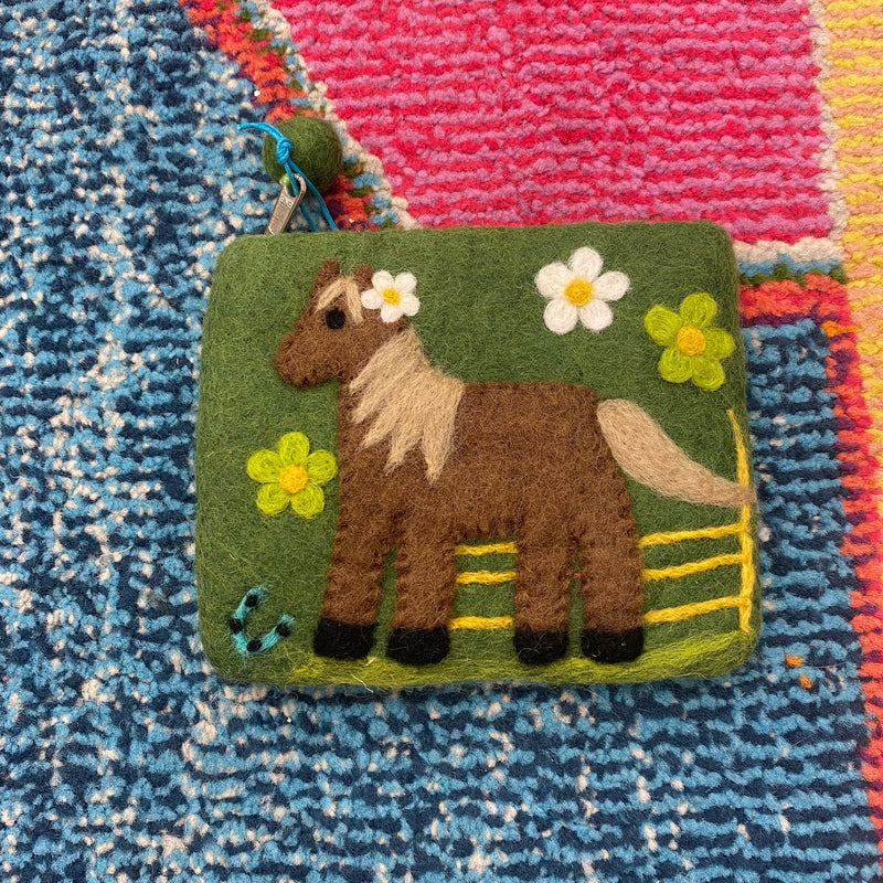 Felt Coin Purse- Horse