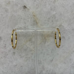 Gemstone Gold Hoops