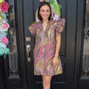 Marble Dress - Green Mix