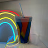 16oz Orange Multi Silipint Cup