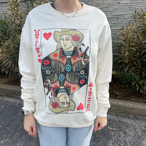 Wild West Playing Card Sweatshirt