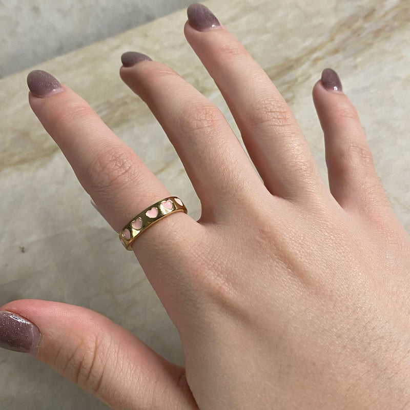 Gold Enamel Rings