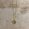 Open Heart Birthstone Necklace