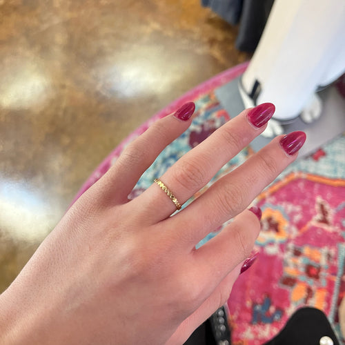 Dot Stackable Band Ring- Gold Filled
