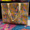 Quilted Tote Bag- Yellow Floral