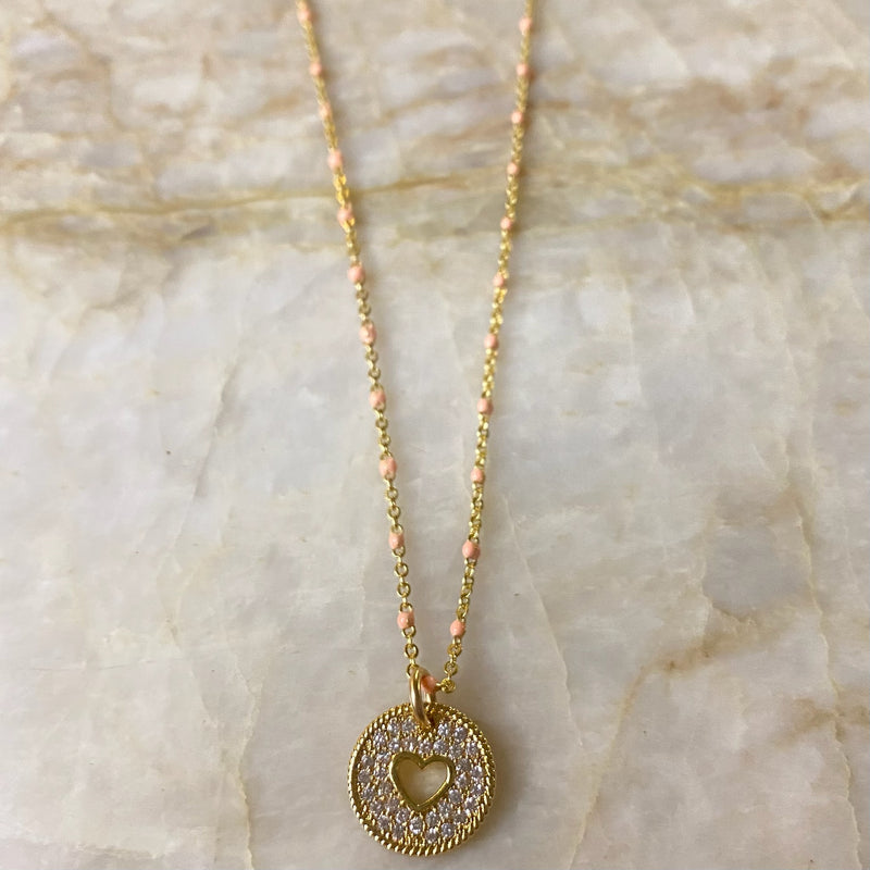 Open Heart Charm Necklace