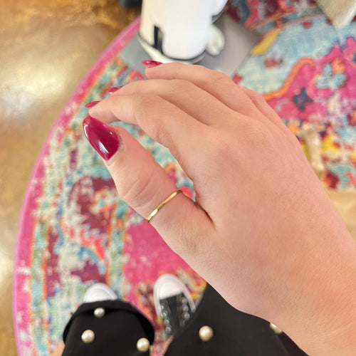 Hammered Stackable Ring- Gold Filled