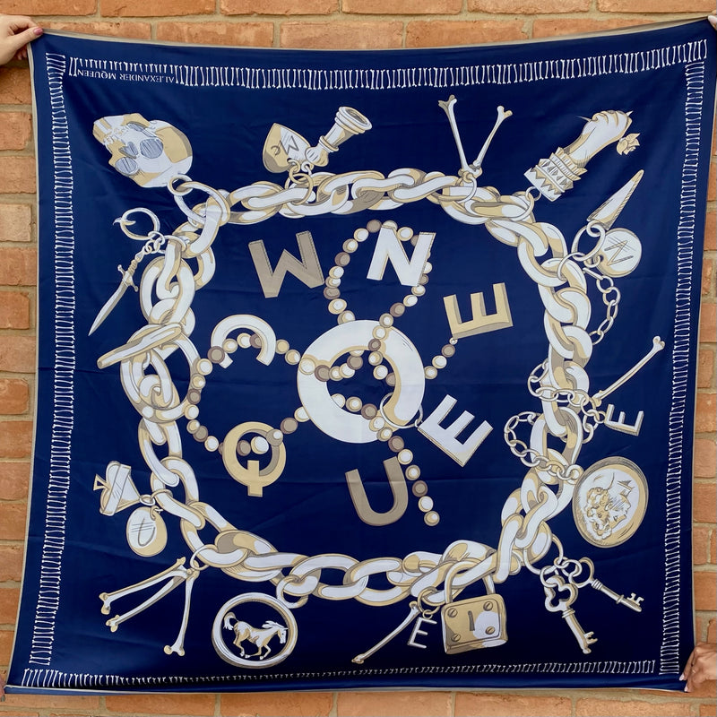 McQueen Scarf- Navy