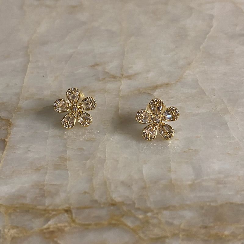 Pavé Flower Studs