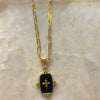 Large Enamel Cross Necklace