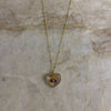 Open Heart Birthstone Necklace