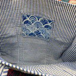 Quilted Tote Bag- Blue Patterned