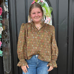 Erin Blouse- Brown