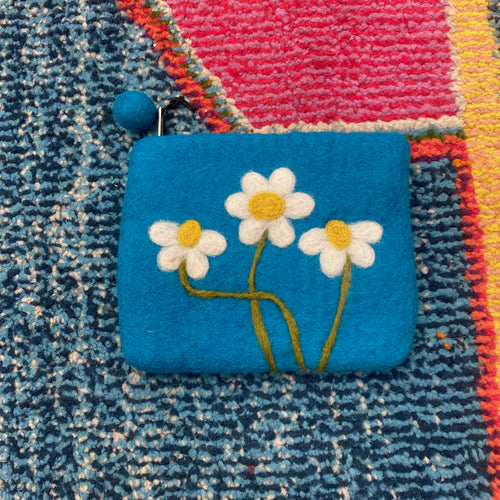 Felt Coin Purse- Daisy